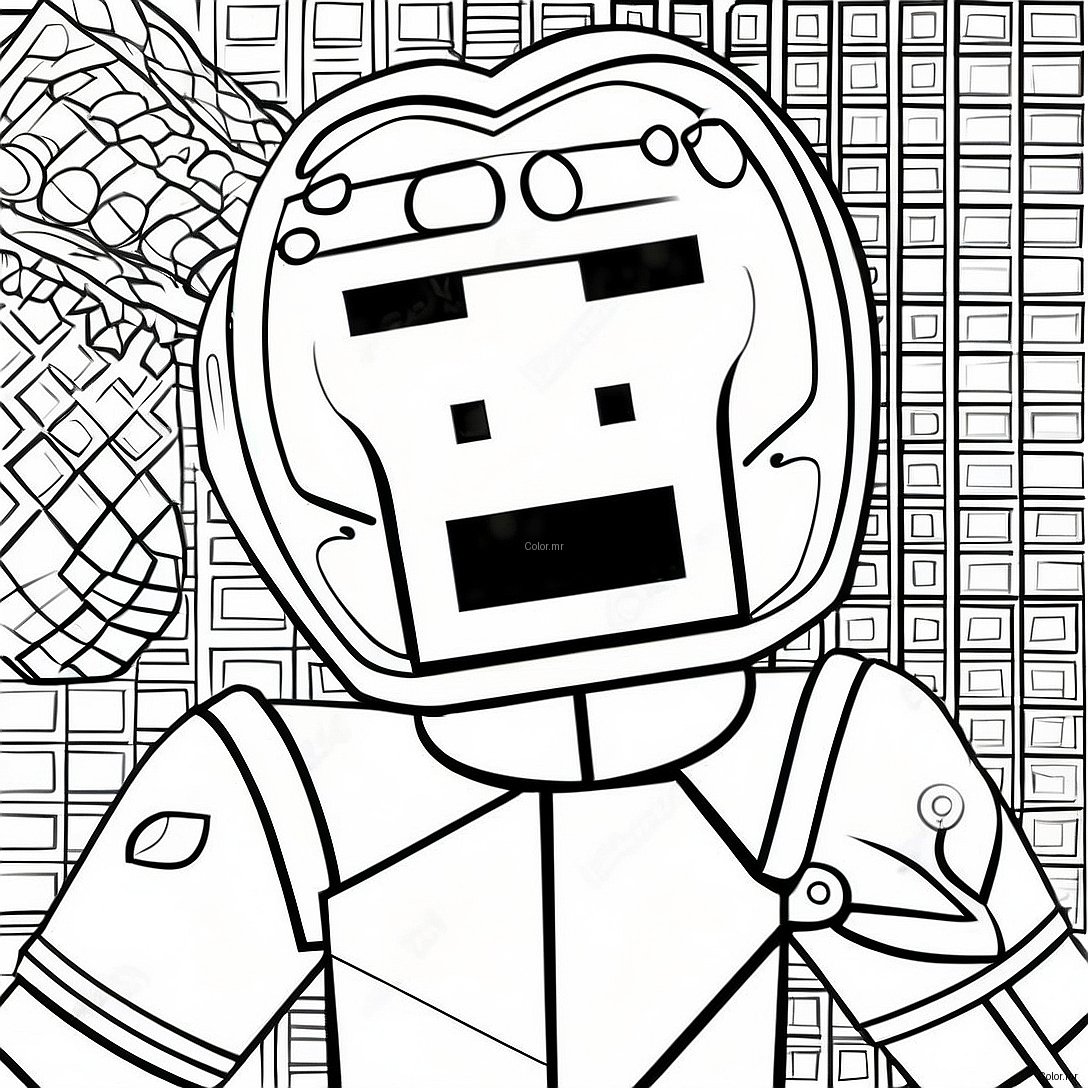 Diamond Armor Minecraft Steve Coloring Page 36674 30563