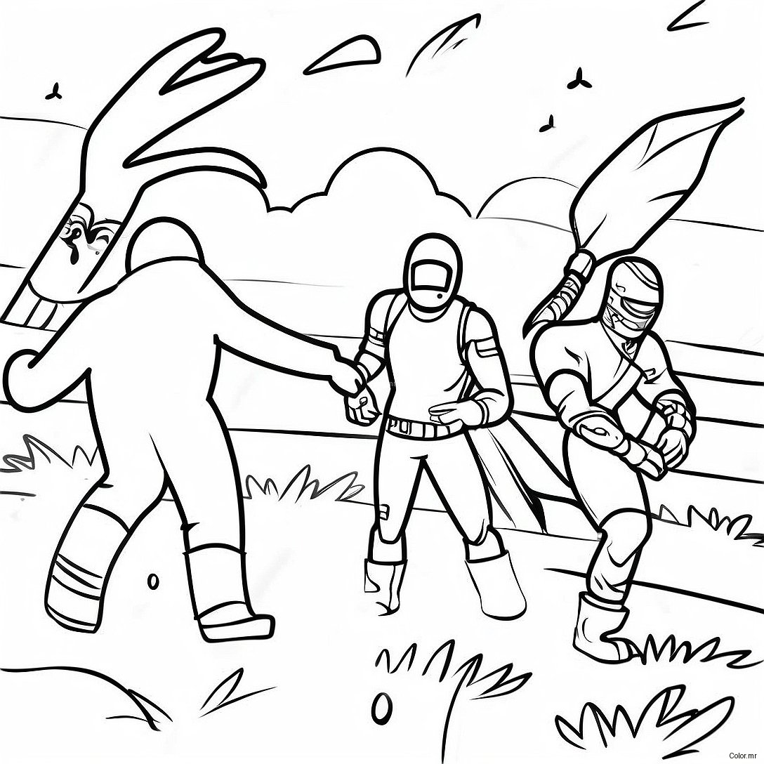 Epic Fortnite Battle Royale Scene Coloring Page 49955 41671