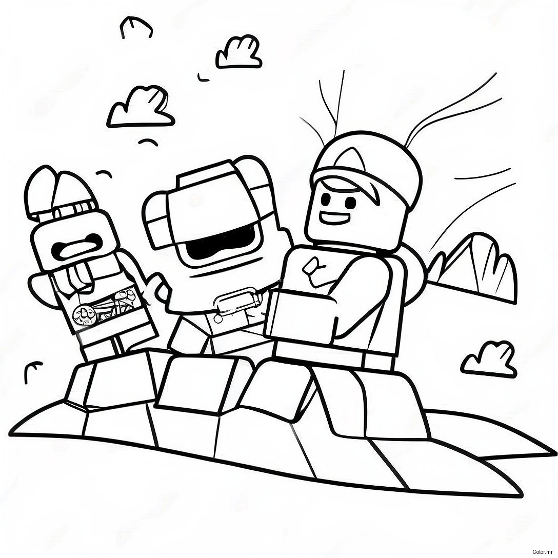 Epic Lego Fortnite Battle Scene Coloring Page 13068 10858