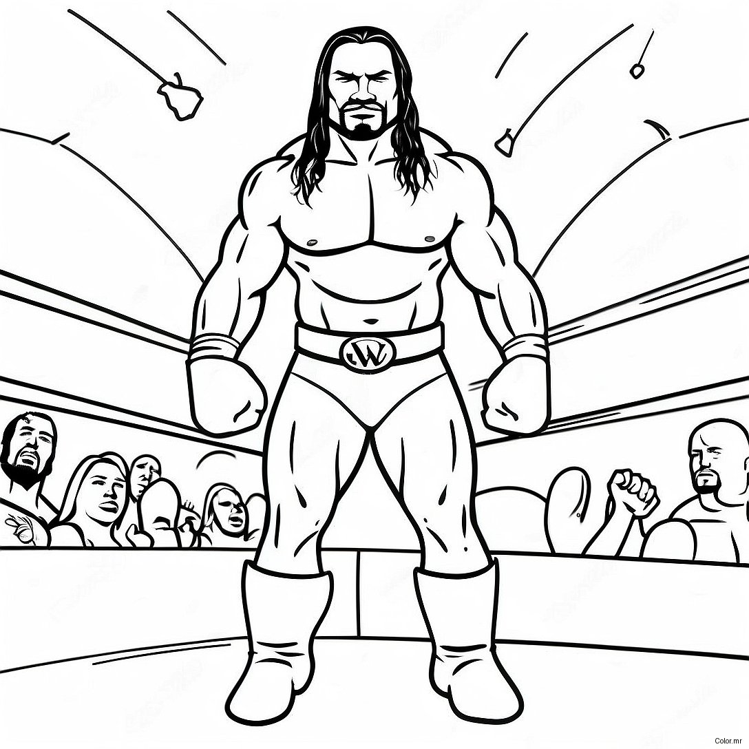 Epic Wwe Wrestler Showdown Coloring Page 68193 56242