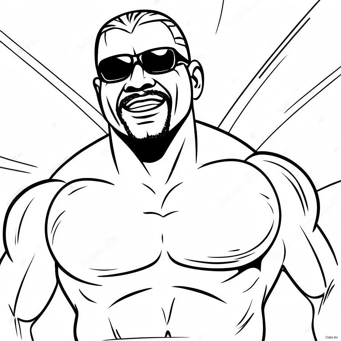 Epic Wwe Wrestler Showdown Coloring Page 8927 7300