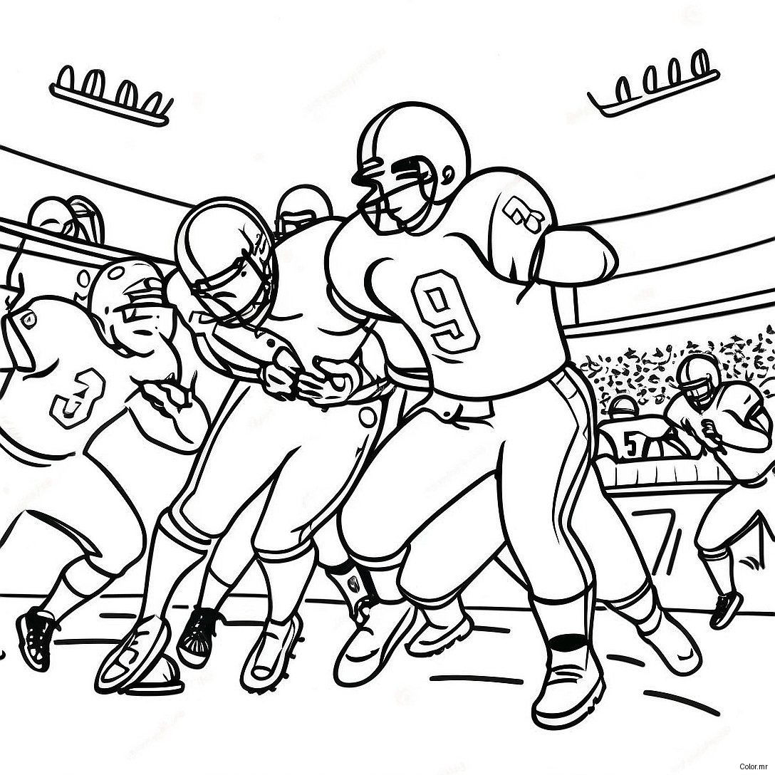 Exciting College Football Game Coloring Page 17706 14849