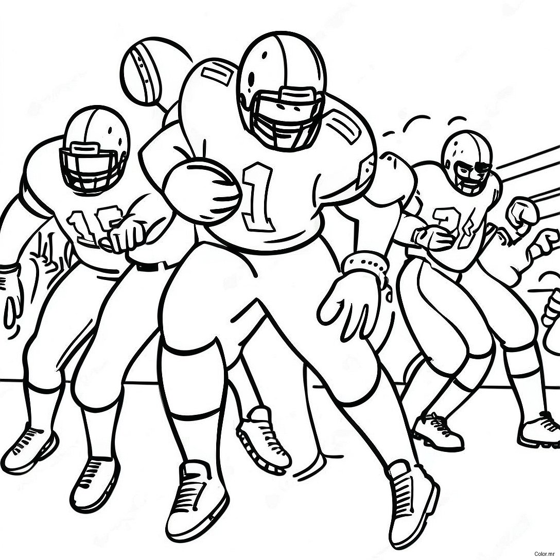Exciting College Football Game Coloring Page 17706 14851
