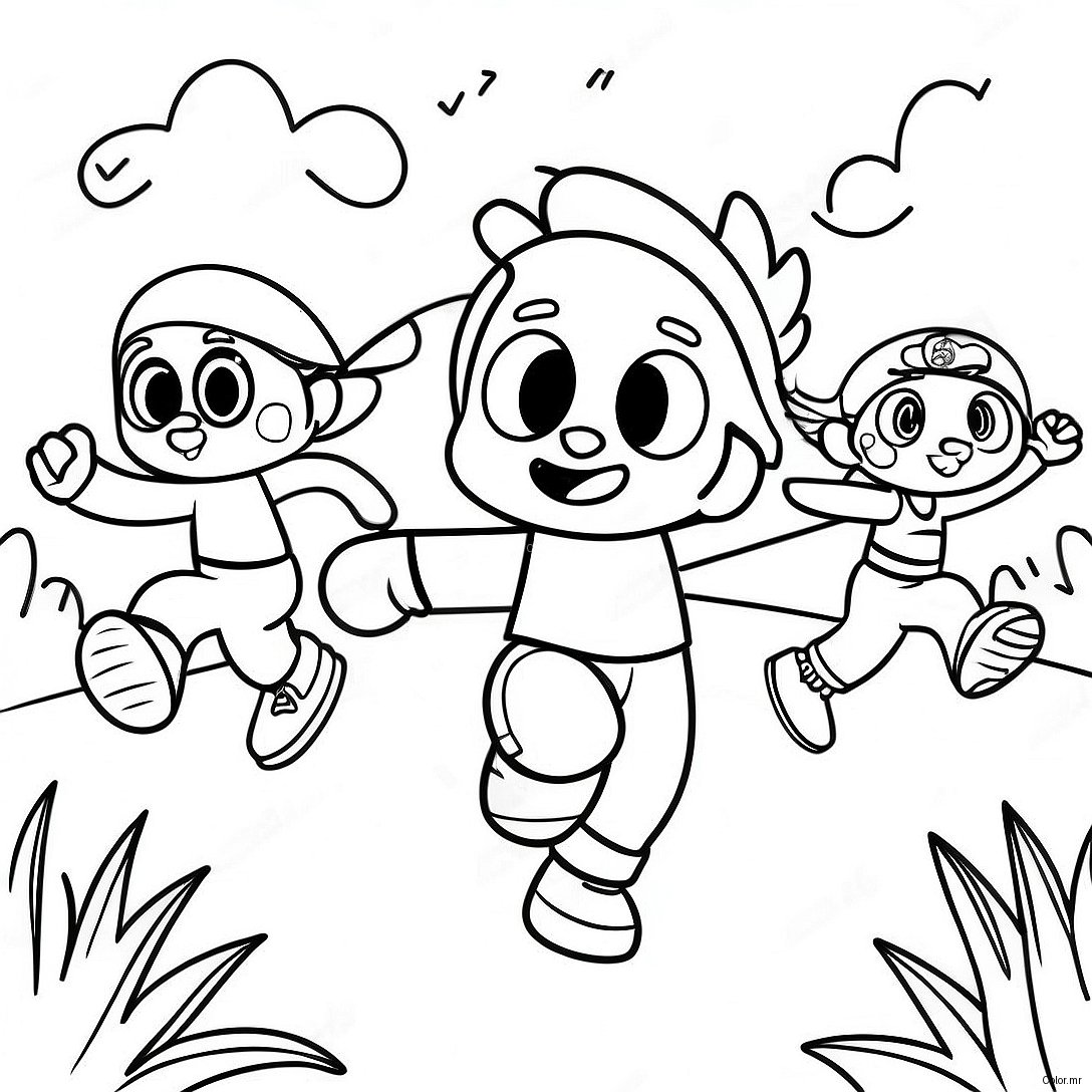 Exciting Fun Run Adventure Coloring Page 41880 34748