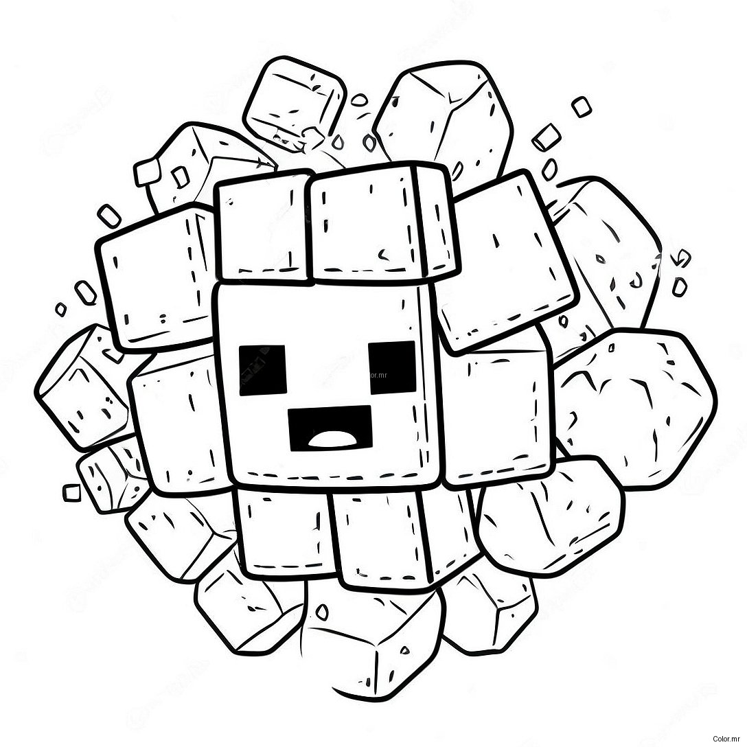 Explosive Minecraft Tnt In Action Coloring Page 43703 36357