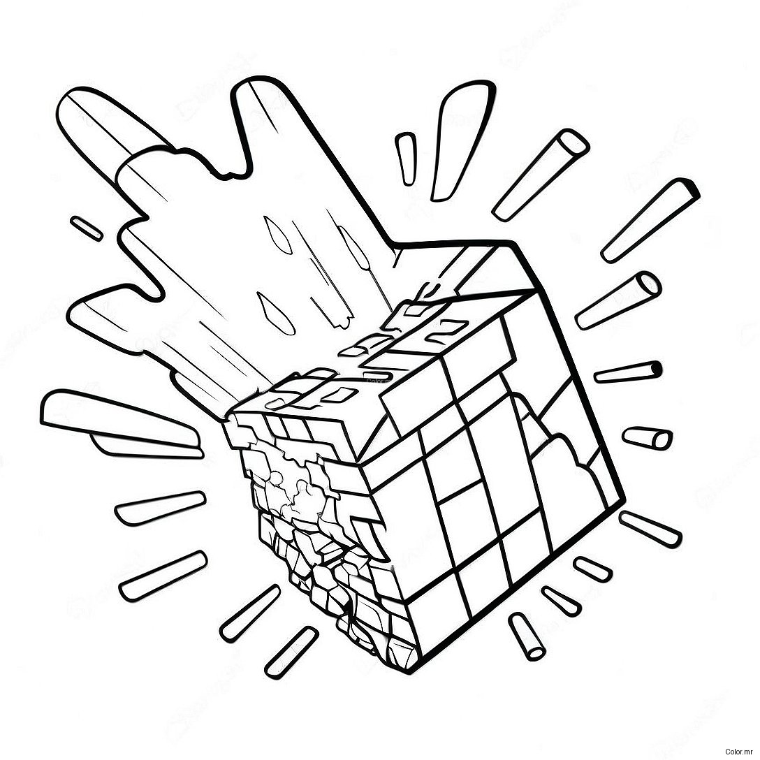Explosive Minecraft Tnt In Action Coloring Page 43703 36360