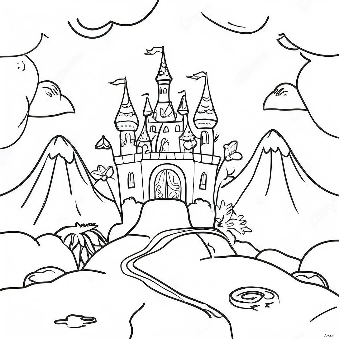 Fantasy Land Of Stories Map Coloring Page 68573 56553