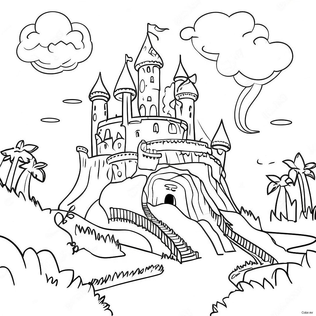 Fantasy Land Of Stories Map Coloring Page 68573 56555