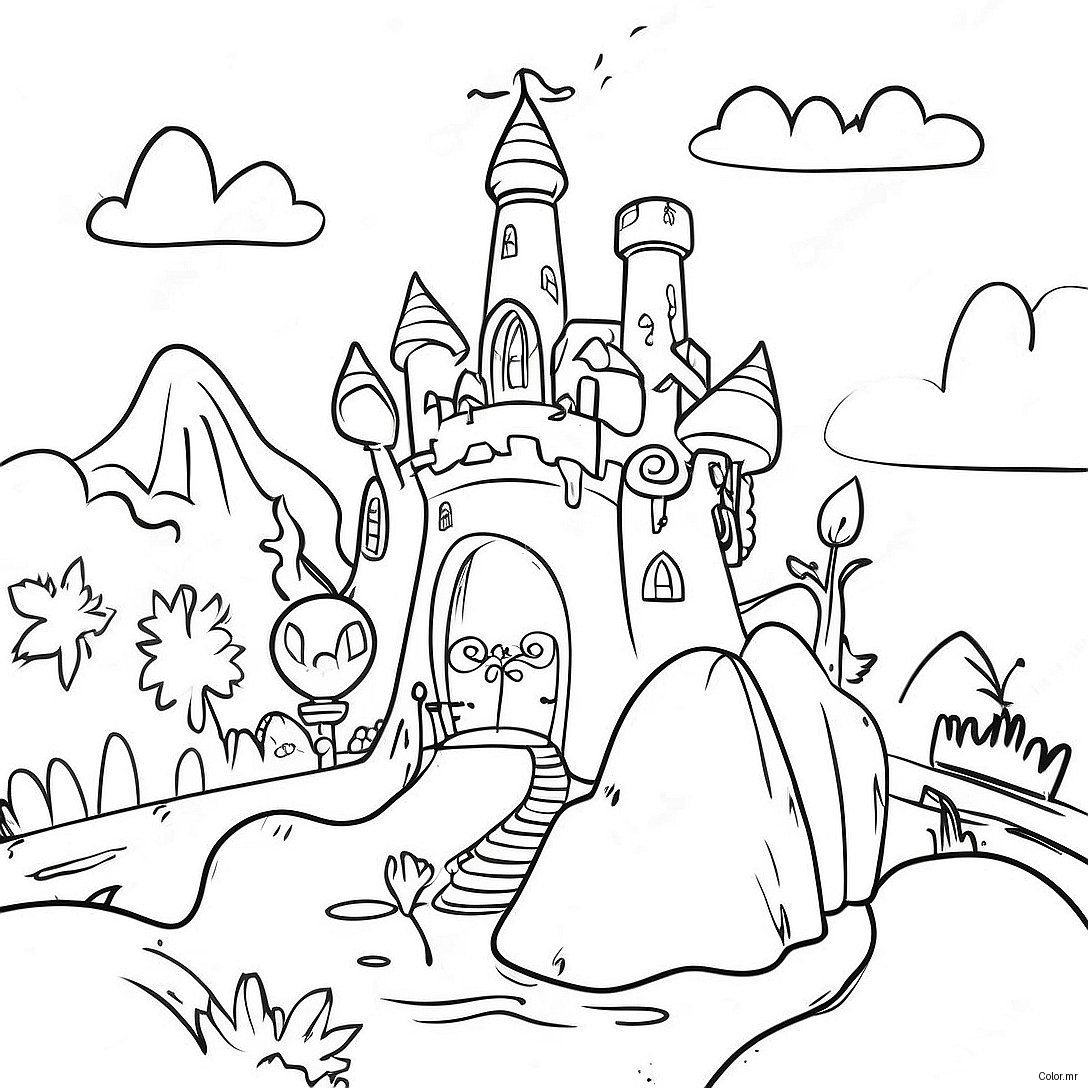 Fantasy Land Of Stories Map Coloring Page 68573 56556