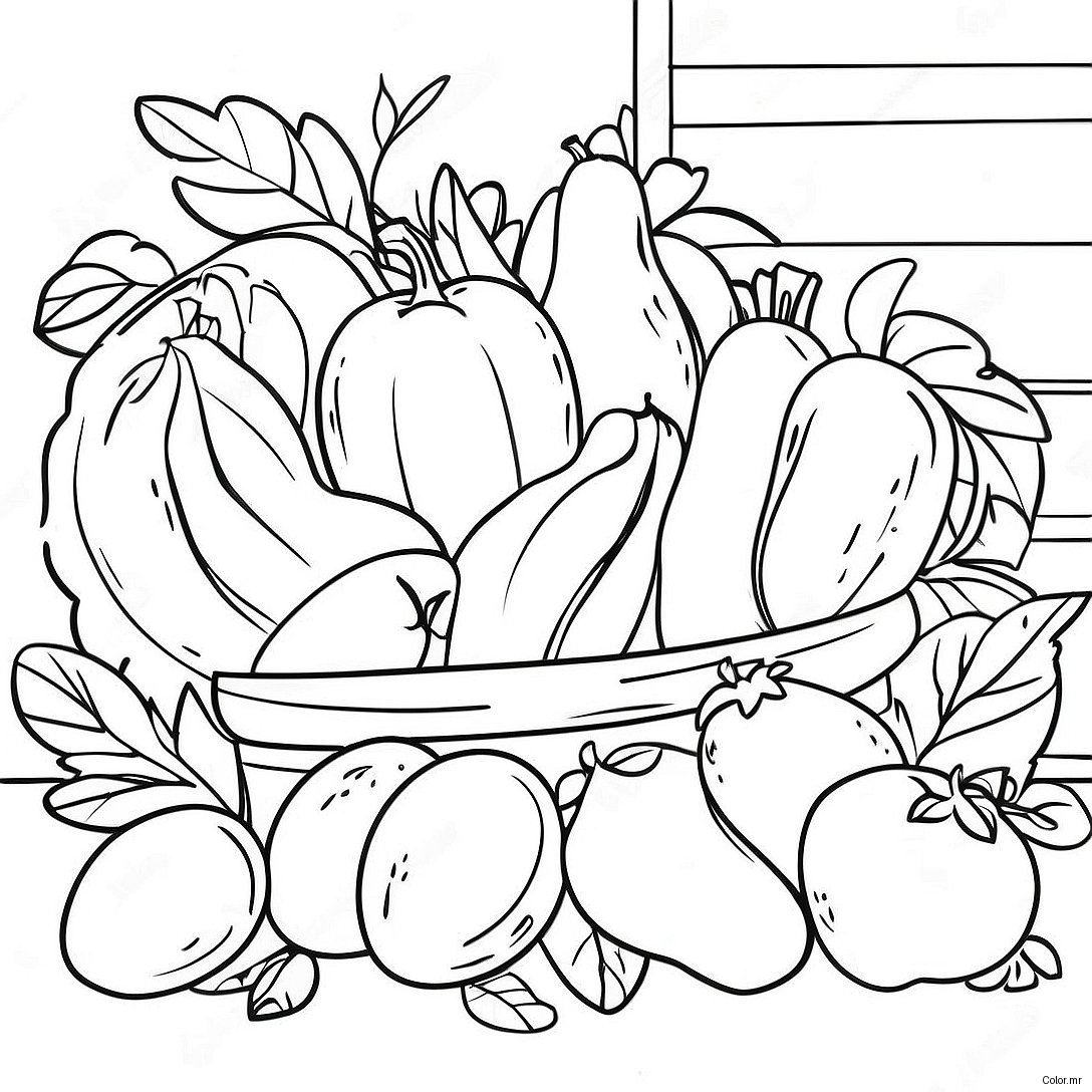 Farmers Market Fresh Produce Coloring Page 14959 12373