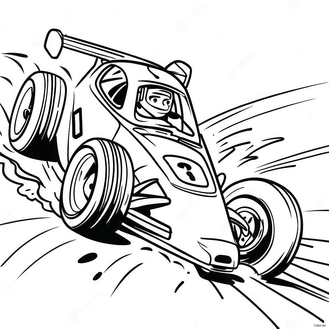 Fast Dirt Track Race Car Coloring Page 56342 46842
