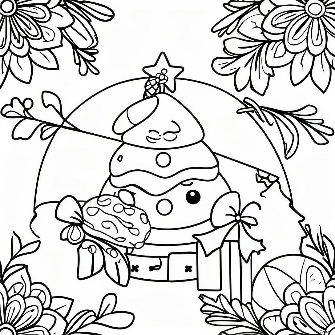 Festive Christmas Thank You Card Coloring Page 62638 51878