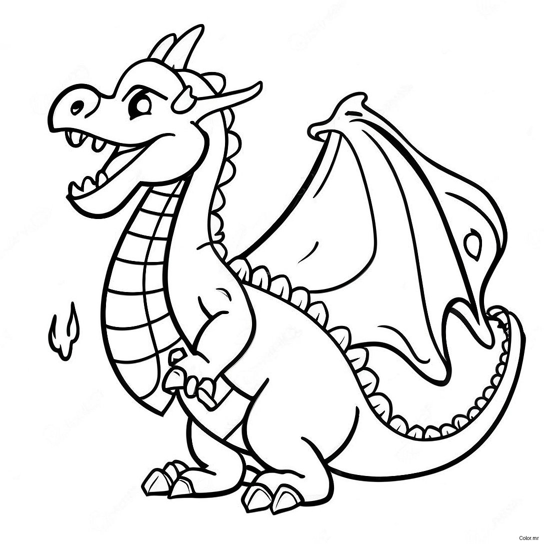 Fire Breathing Dragon In Dragon City Coloring Page 26413 24189