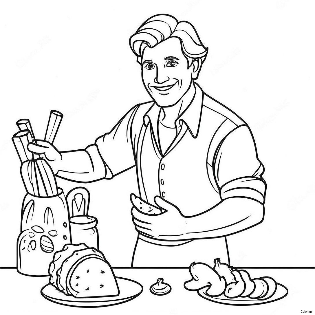 Flint Lockwood Inventing Colorful Food Coloring Page 30269 27216