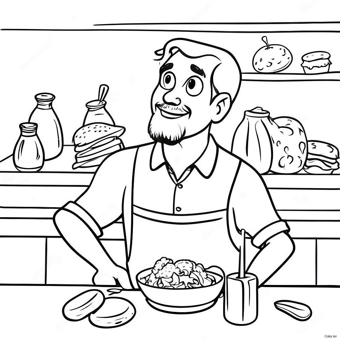 Flint Lockwood Inventing Silly Food Coloring Page 67983 56065