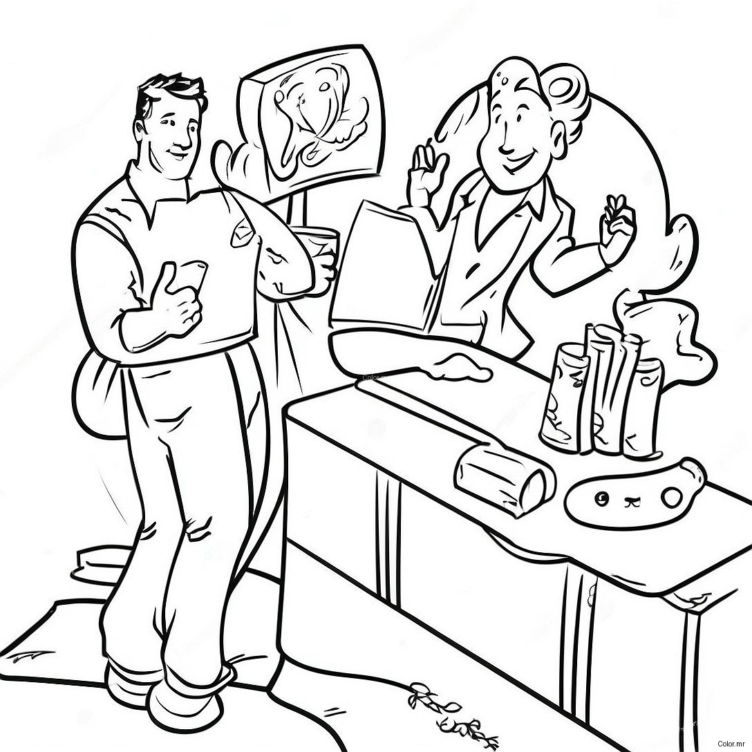 Friends Art Lab Banner Coloring Page 16091 13583