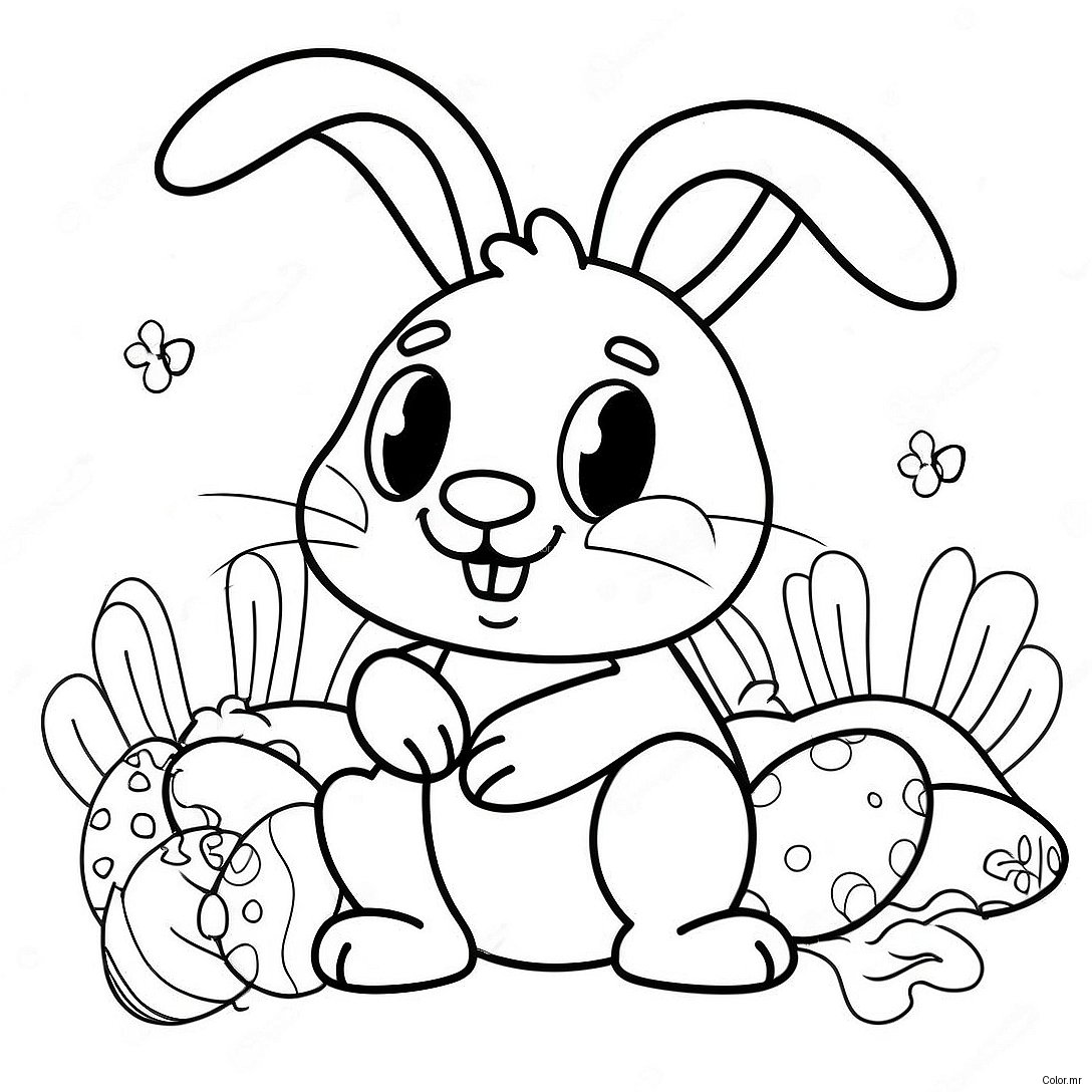 Fun Easter Bunny Math Coloring Page 73075 60359