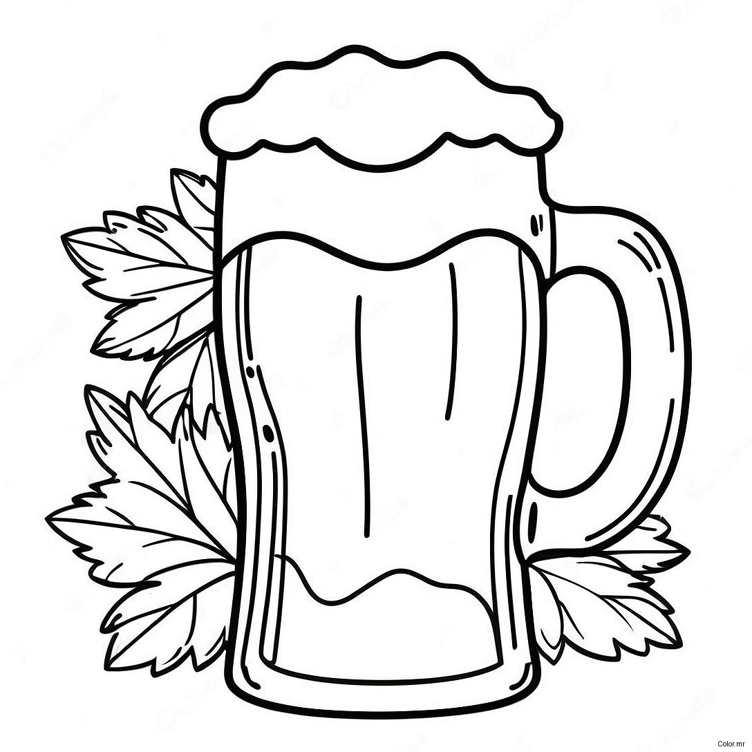 Fun Oktoberfest Beer Mug Coloring Page 33532 17702