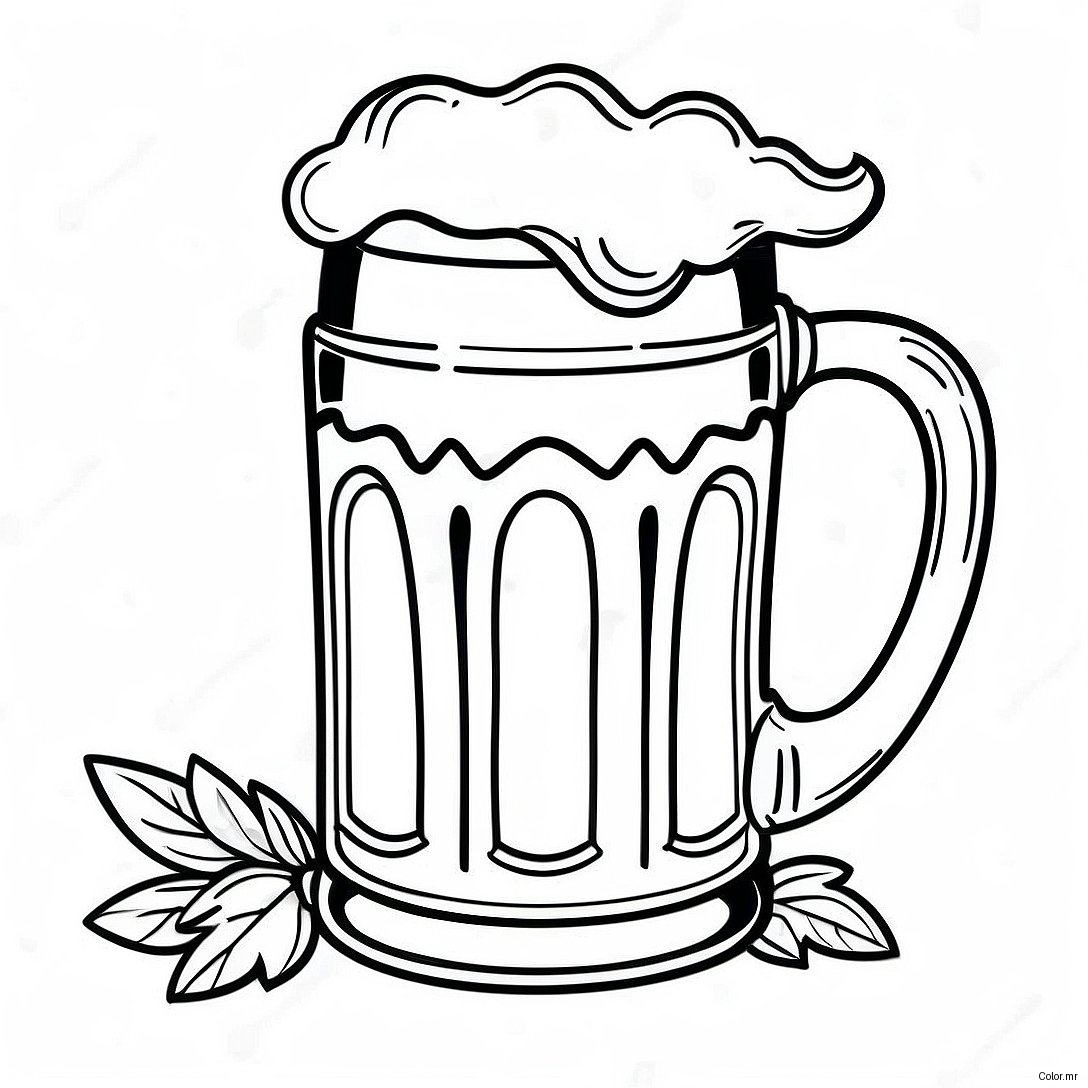 Fun Oktoberfest Beer Mug Coloring Page 33532 17703
