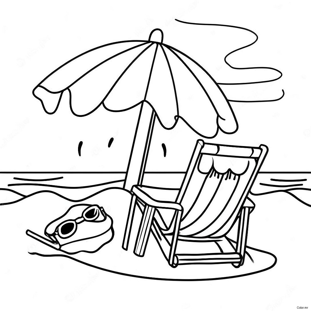 Fun Summer Beach Safety Coloring Page 51875 43191