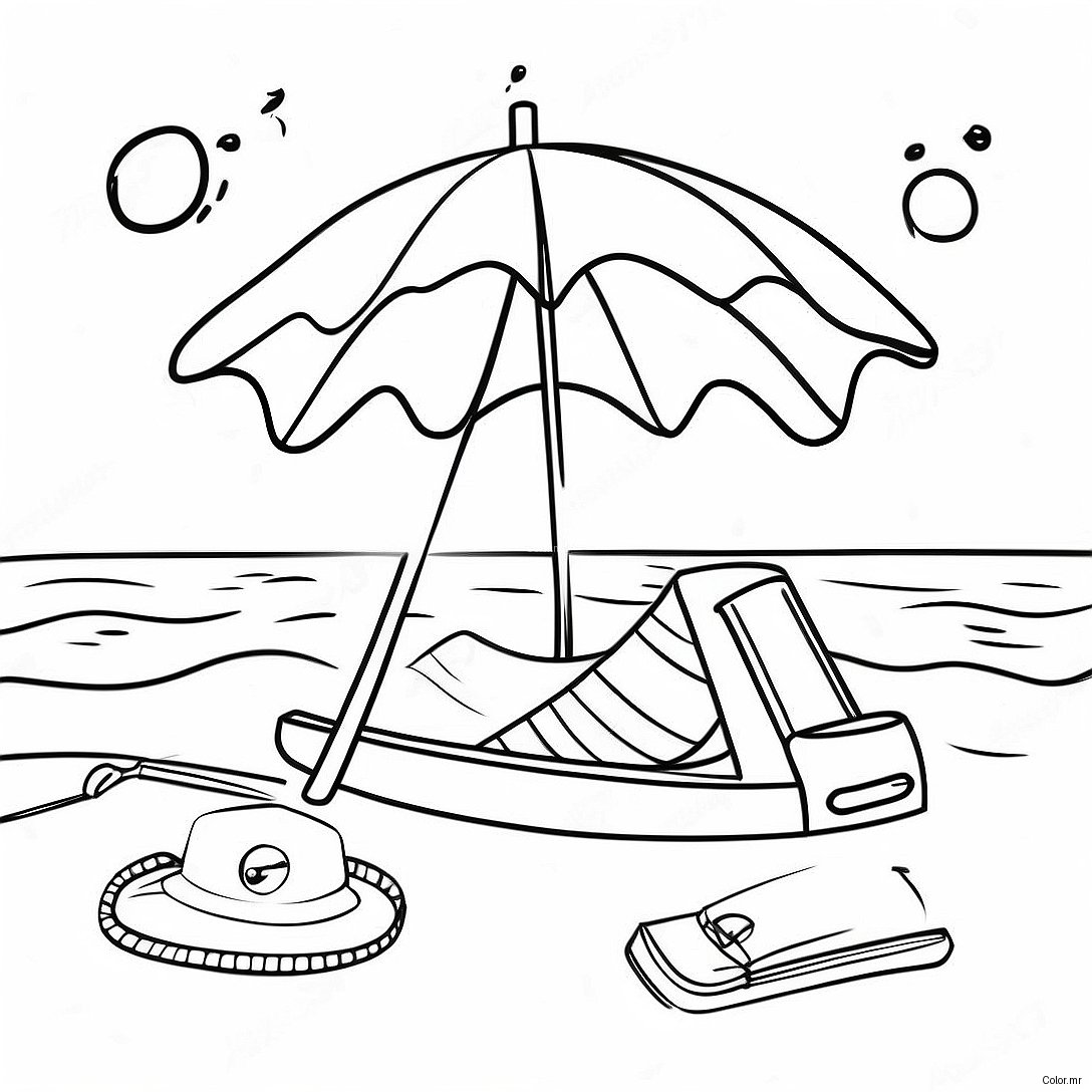 Fun Summer Beach Safety Coloring Page 51875 43192