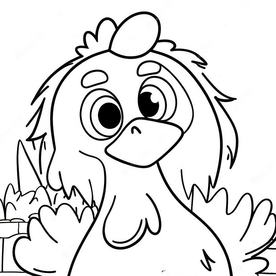 Funny Chicken Run Characters Coloring Page 35174 29275