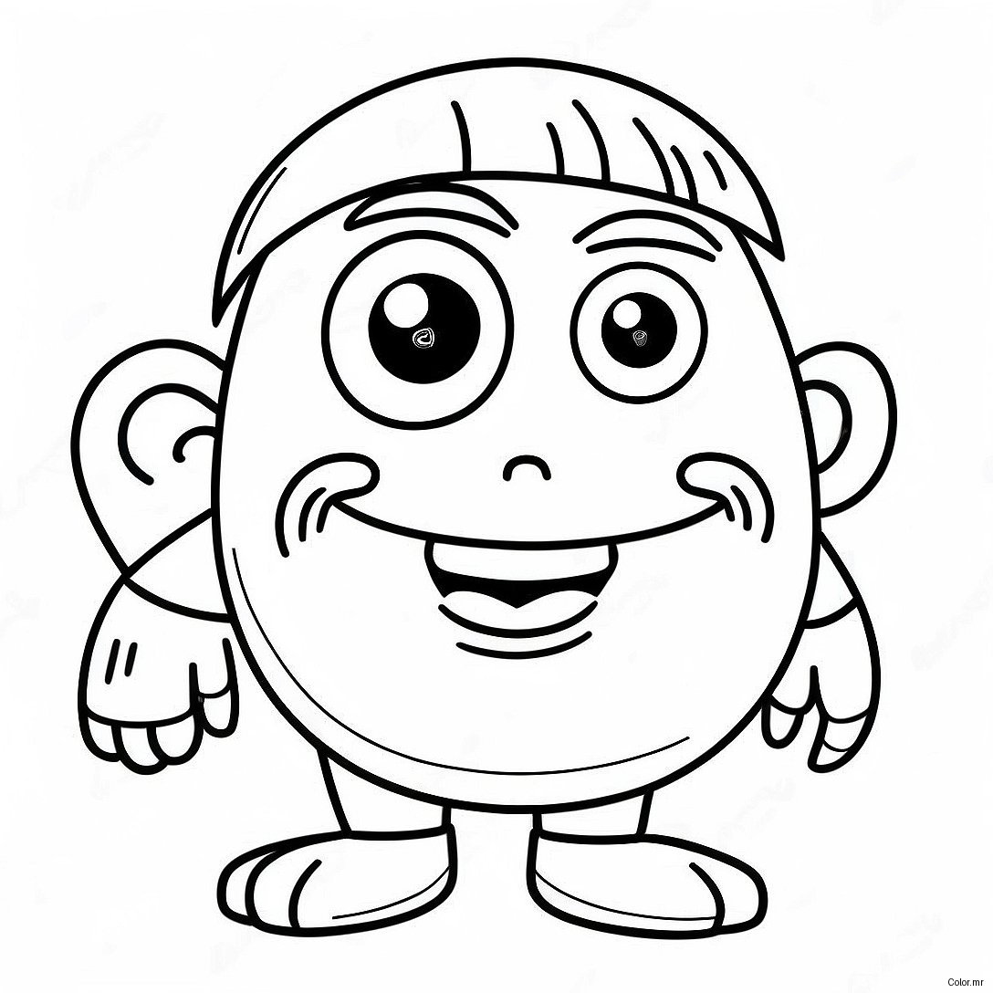 Funny Cyclops With Big Smile Coloring Page 59026 49017