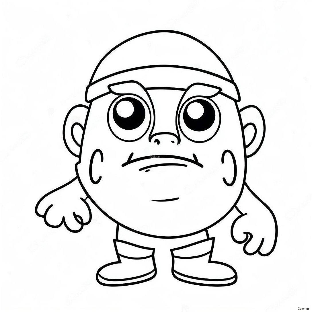 Funny Cyclops With Big Smile Coloring Page 59026 49020