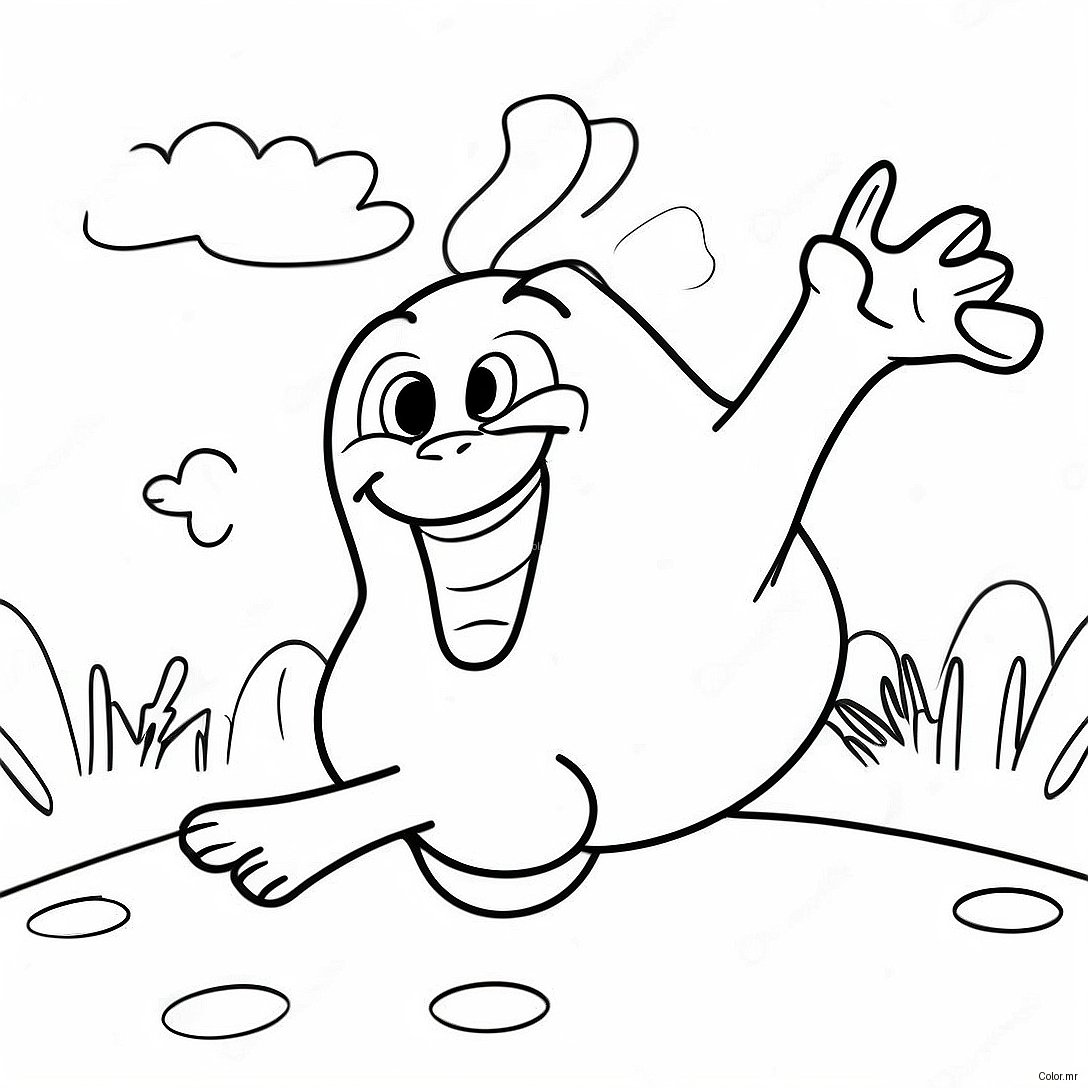Funny Farting Animal Coloring Page 48825 40561