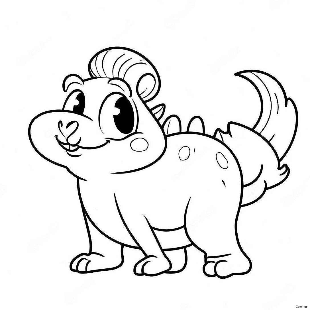 Funny Farting Animal Coloring Page 48825 40563