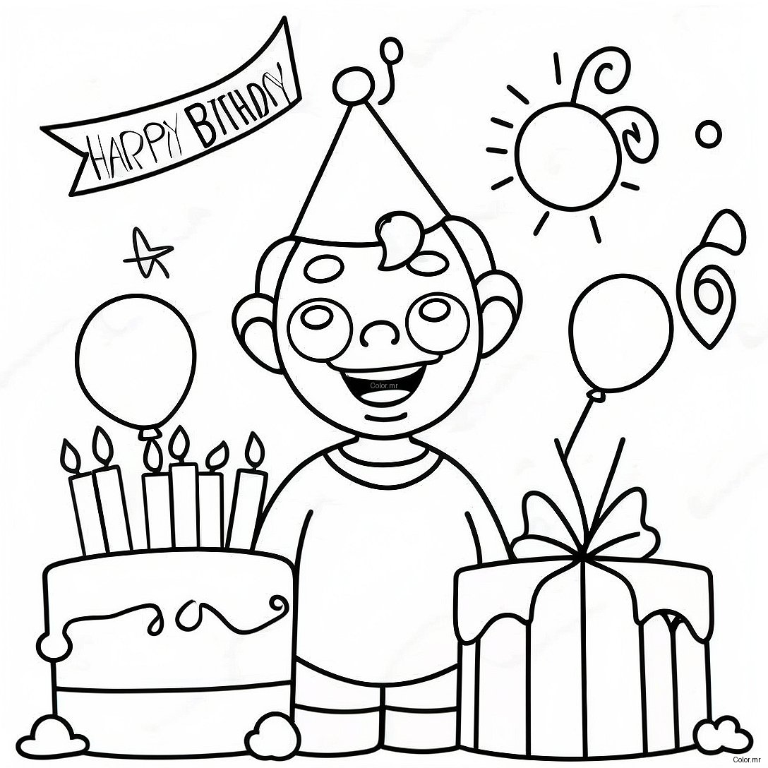 Funny Happy Birthday Uncle Coloring Page 34423 28677