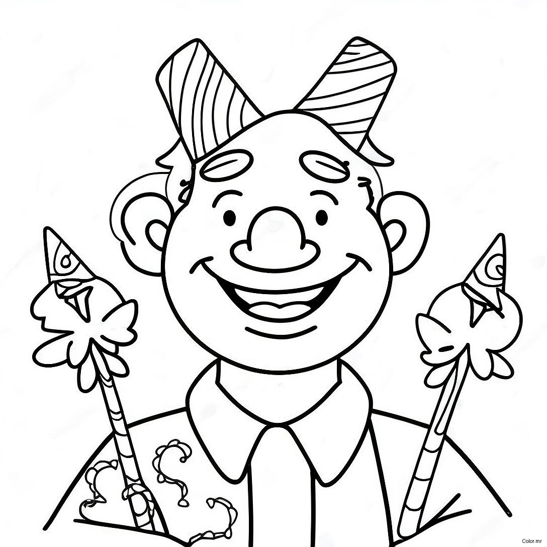 Funny Happy Birthday Uncle Coloring Page 34423 28678