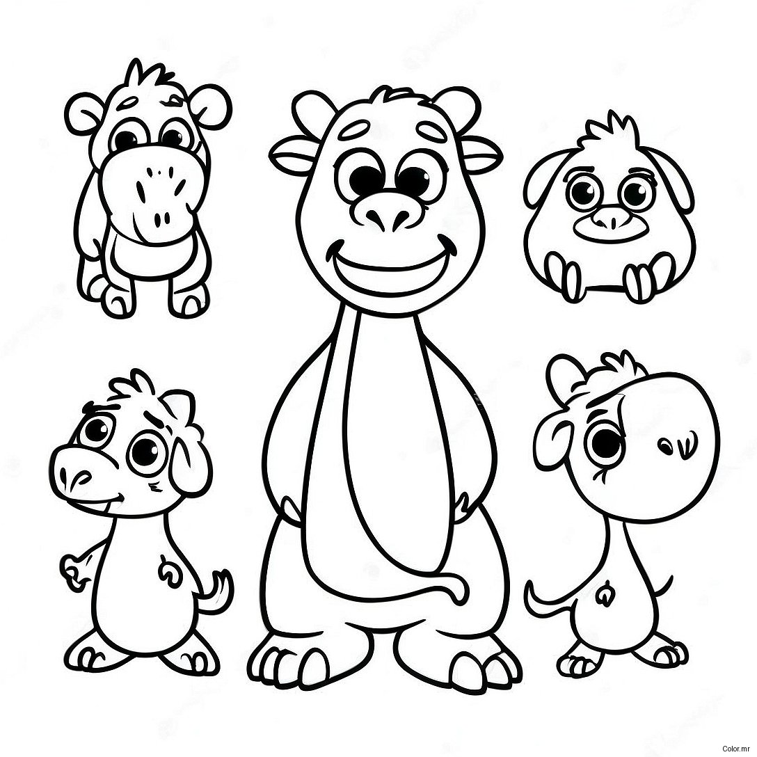 Funny Ice Age Carl With Friends Coloring Page 45804 38030