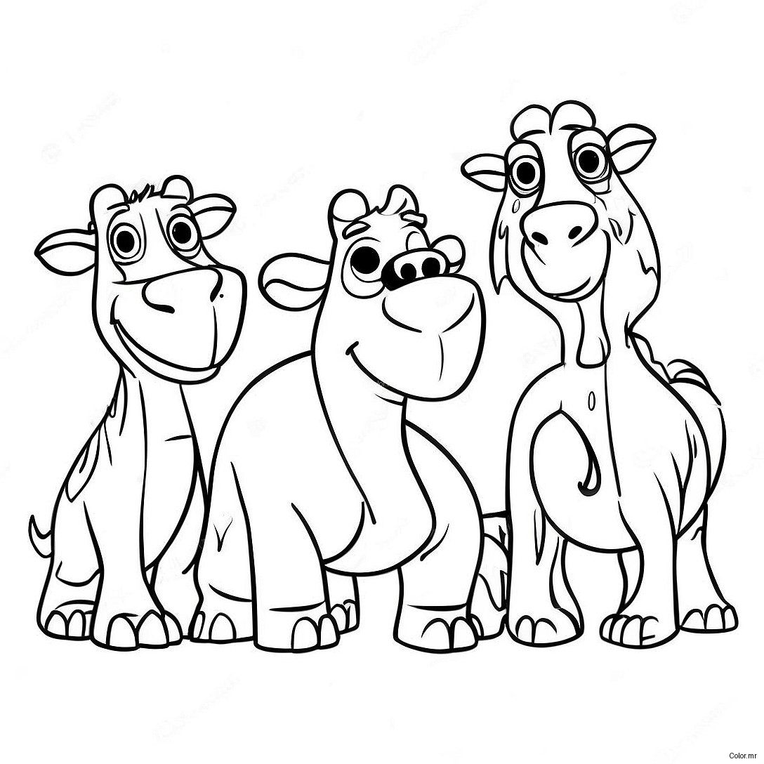 Funny Ice Age Carl With Friends Coloring Page 45804 38166