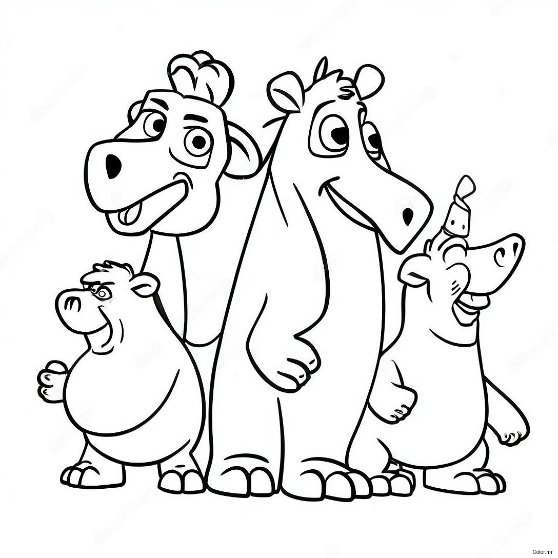 Funny Ice Age Carl With Friends Coloring Page 45804 38167
