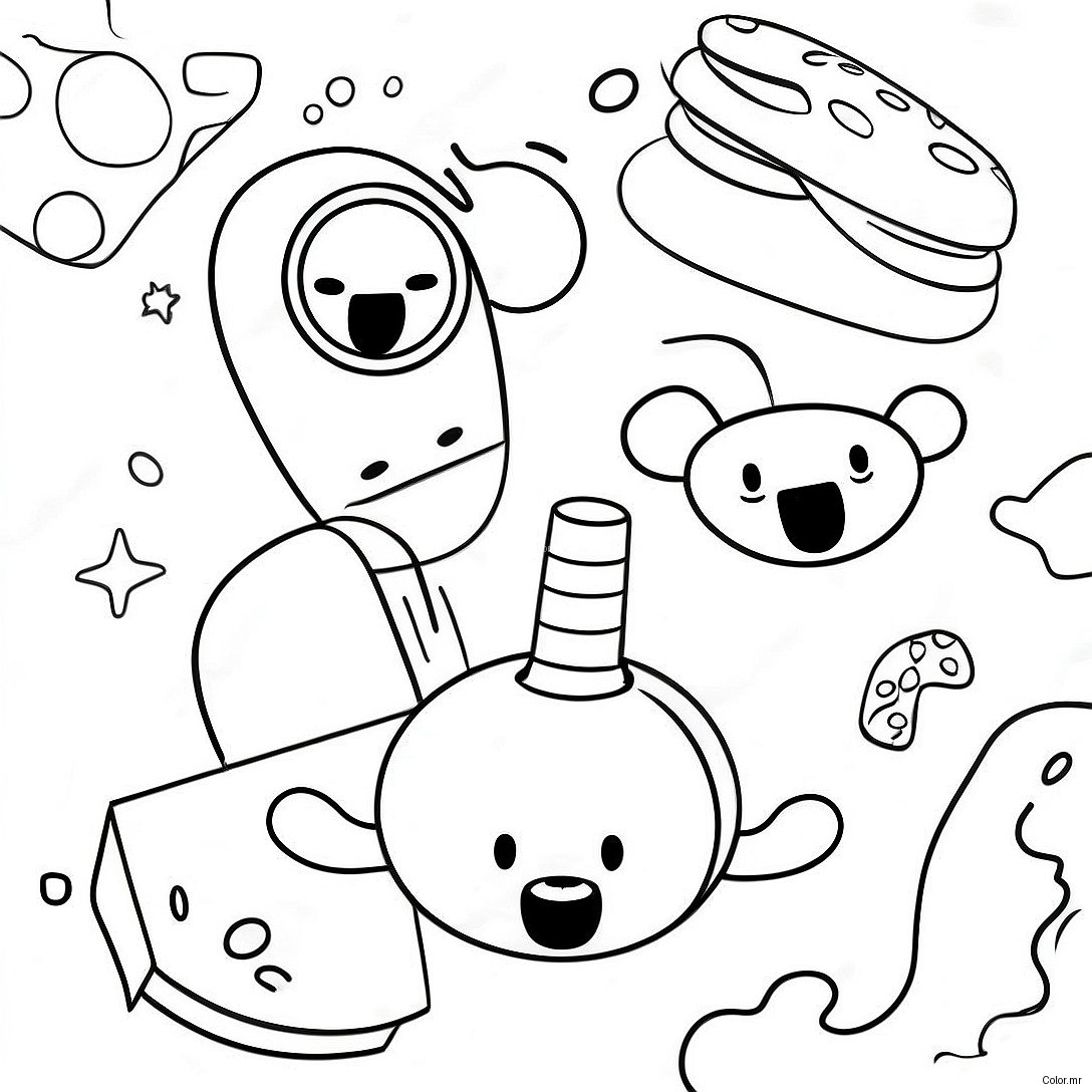 Funny Pun Illustrations Coloring Page 47354 39404