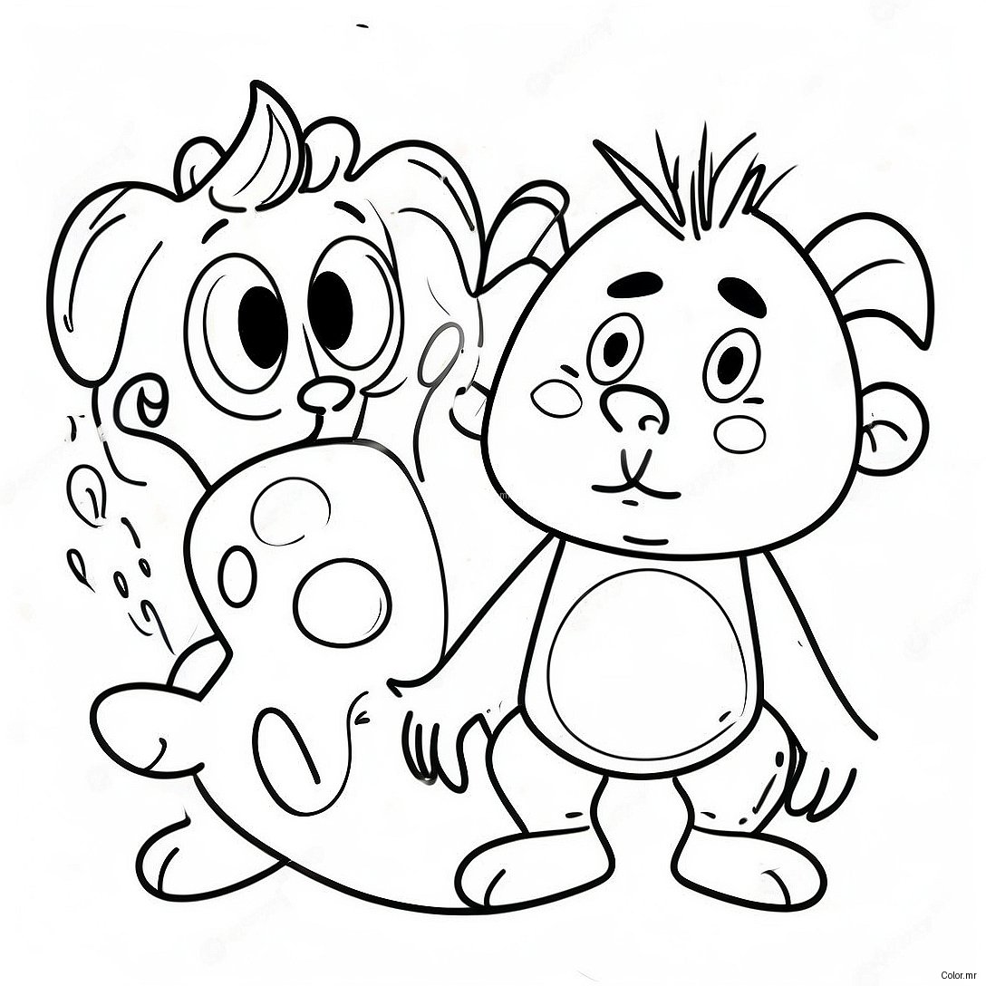 Funny Stinky And Dirty Characters Coloring Page 43012 35821