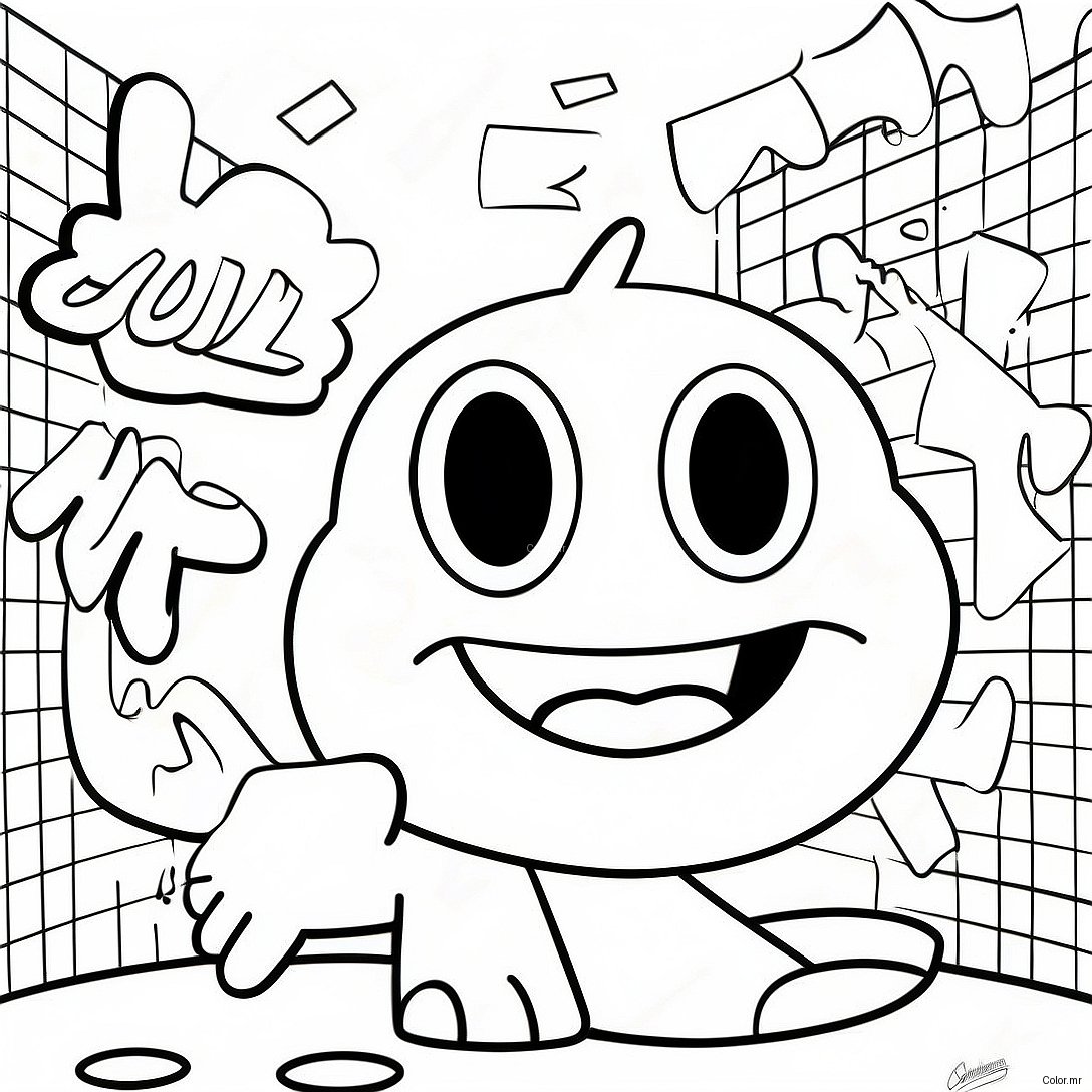 Funny Swear Word Graffiti Coloring Page 8256 6694