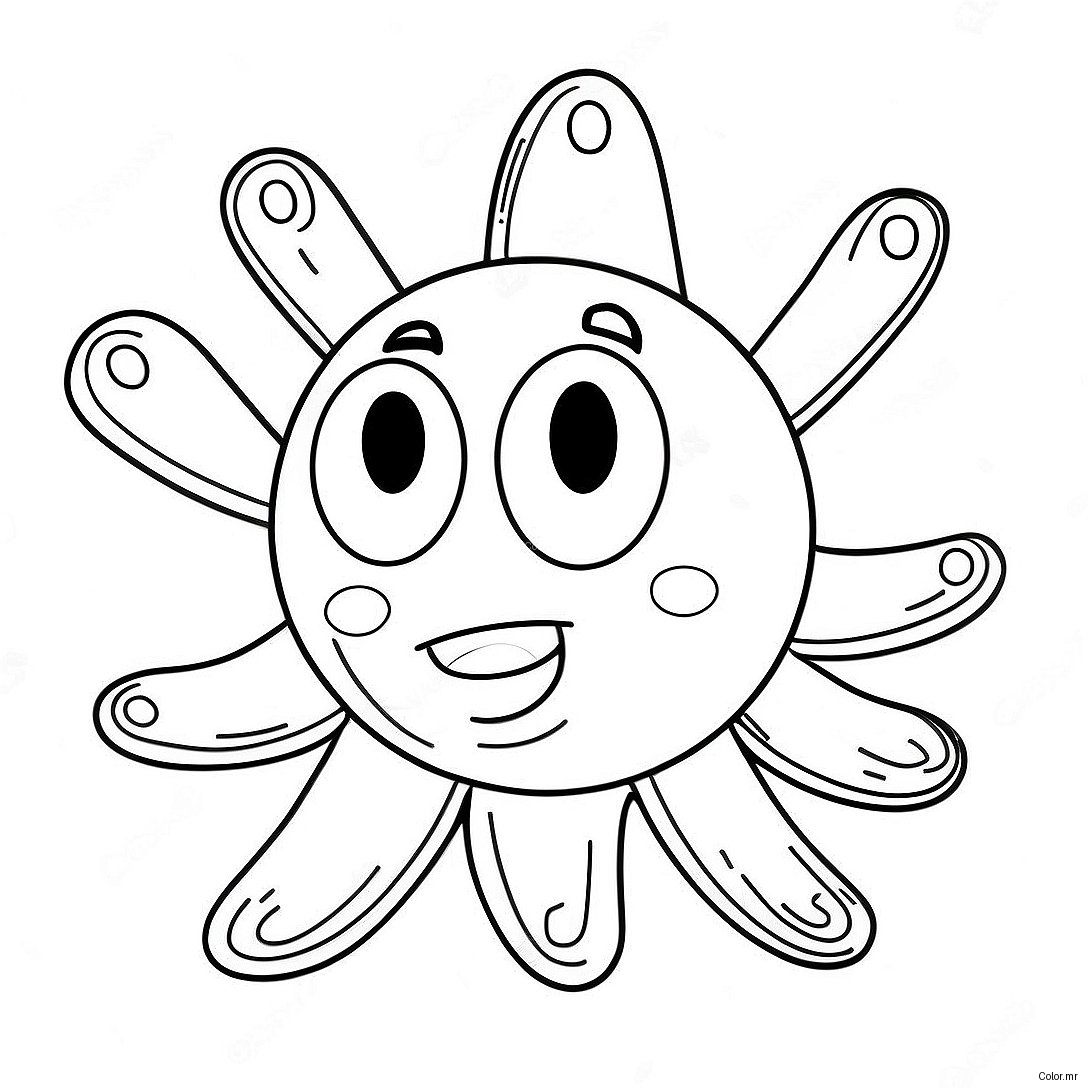 Germ Cartoon Character Coloring Page 31548 28230