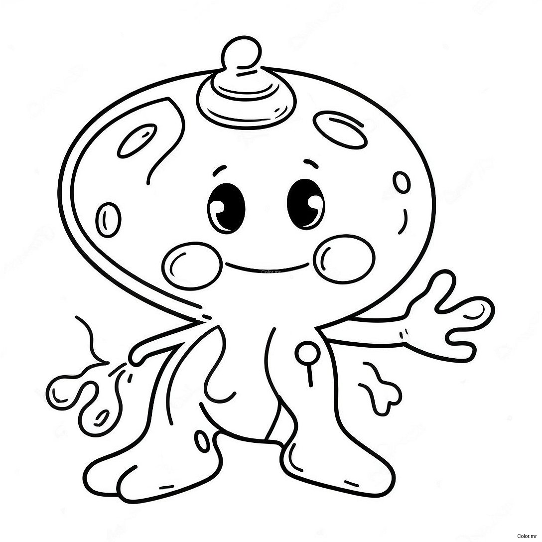 Germ Cartoon Character Coloring Page 31548 28231