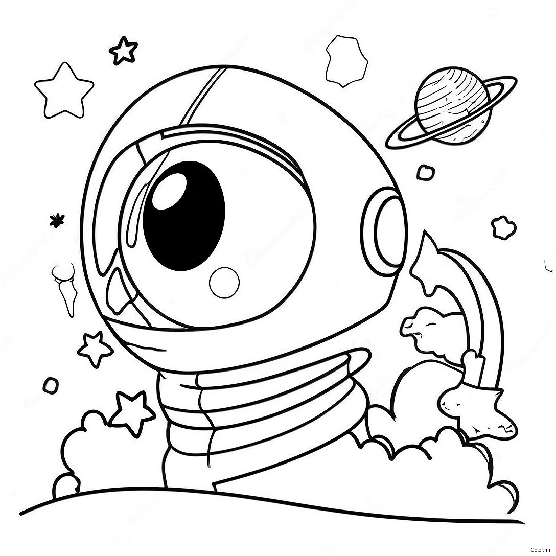 Glow In The Dark Space Adventure Coloring Page 51605 42969