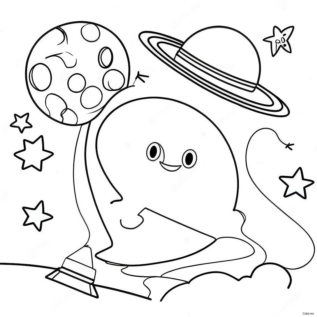 Glow In The Dark Space Adventure Coloring Page 51605 42972