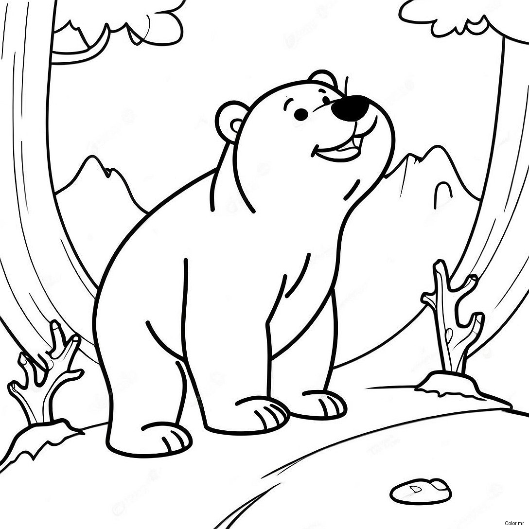 Grizzly The Bear And Lemmings Adventure Coloring Page 54642 45484