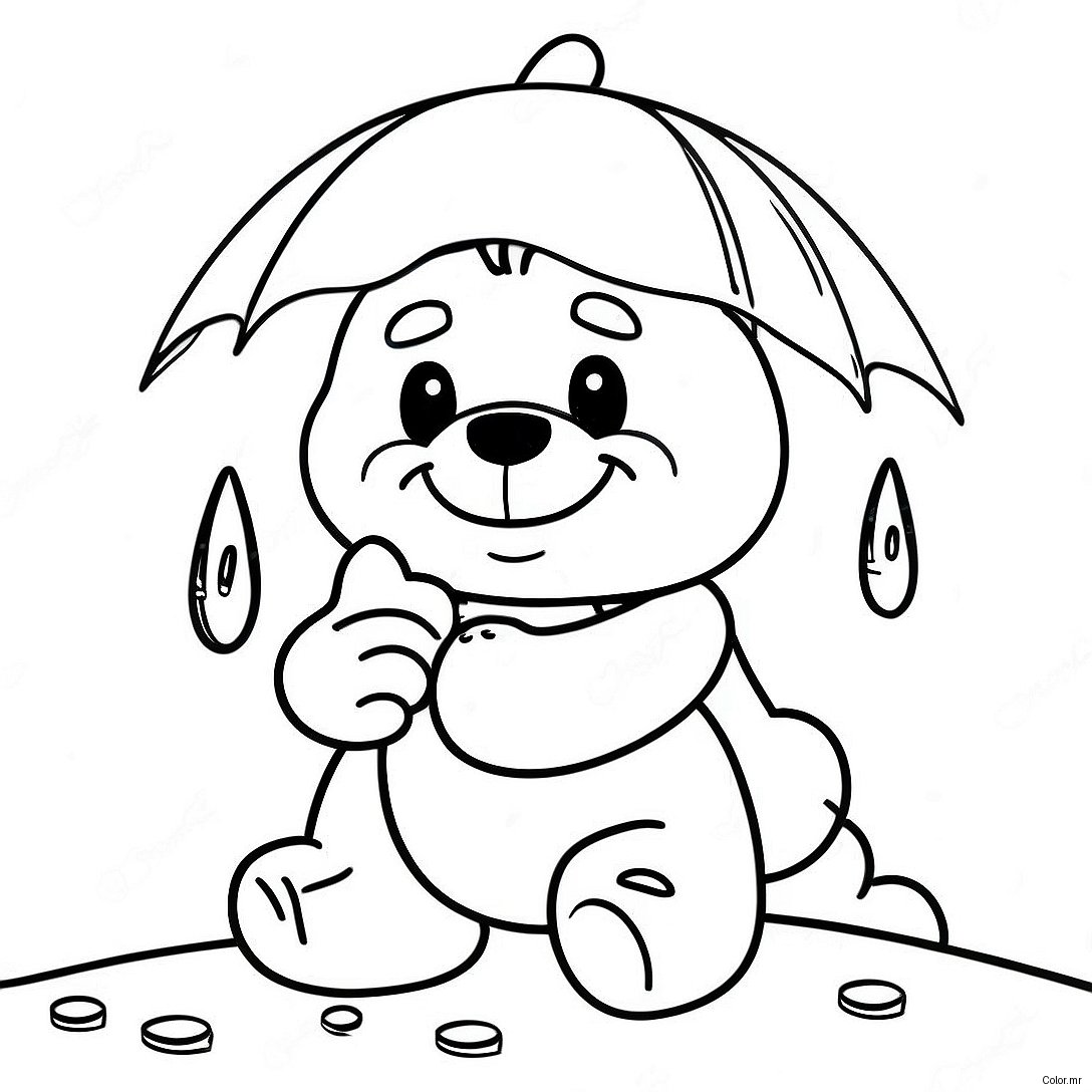 Grumpy Care Bear With Rain Cloud Coloring Page 71254 58891