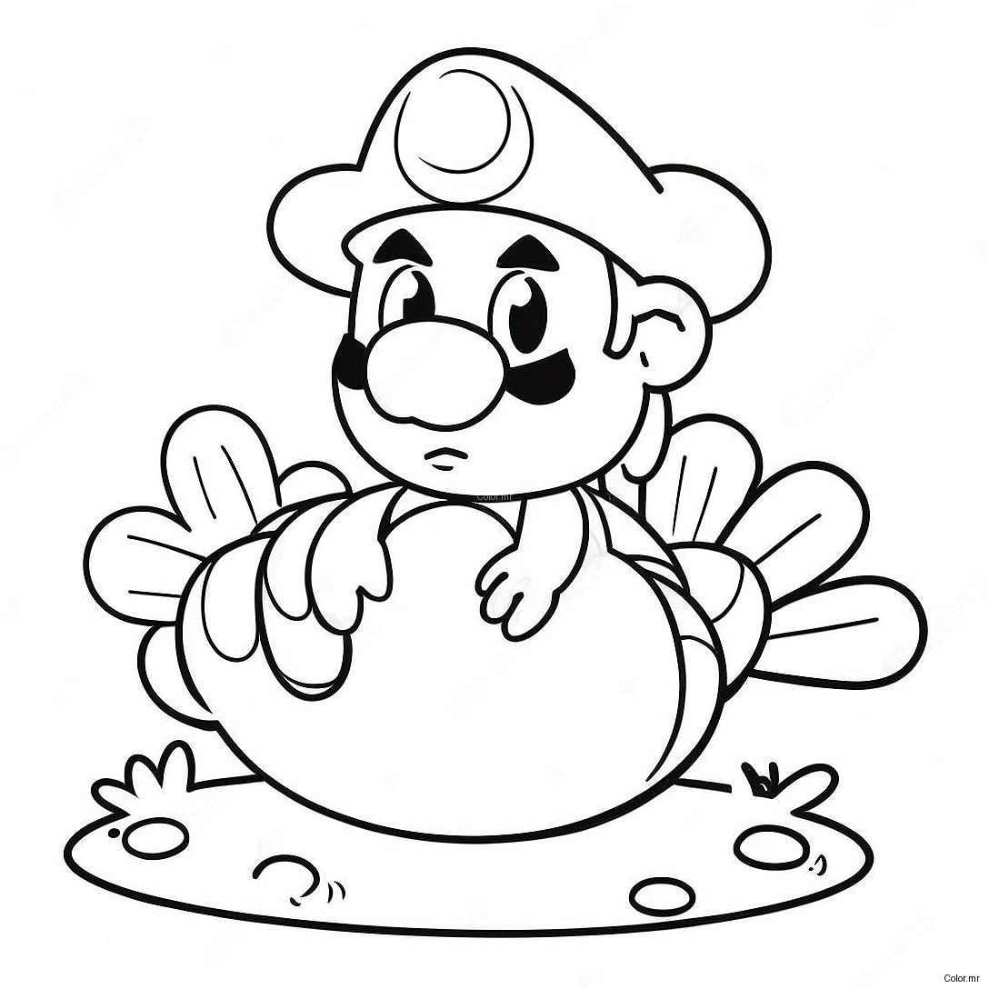 Happy Thanksgiving Mario Coloring Page 61136 50691