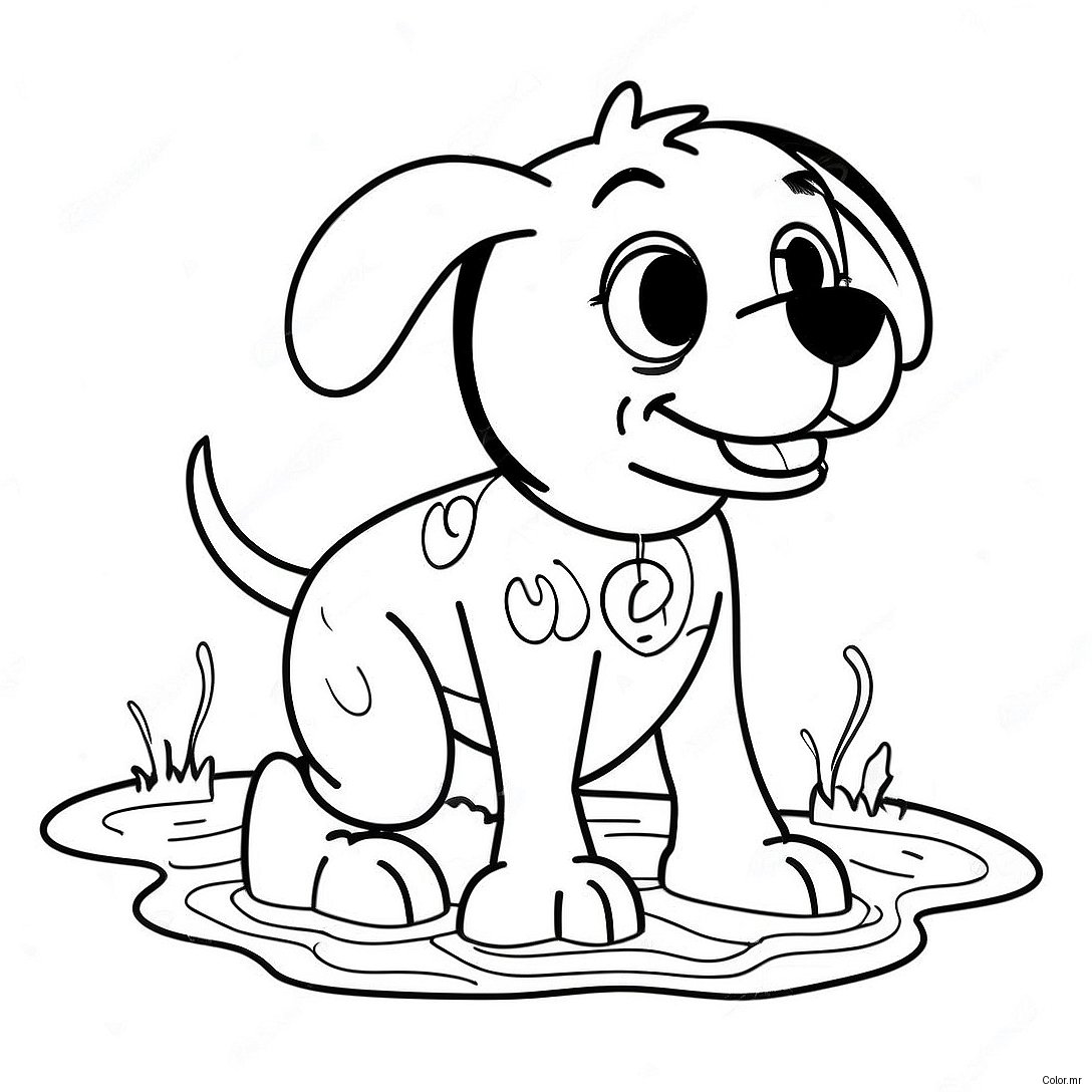 Harry The Dirty Dog Playing In Mud Coloring Page 42231 35020