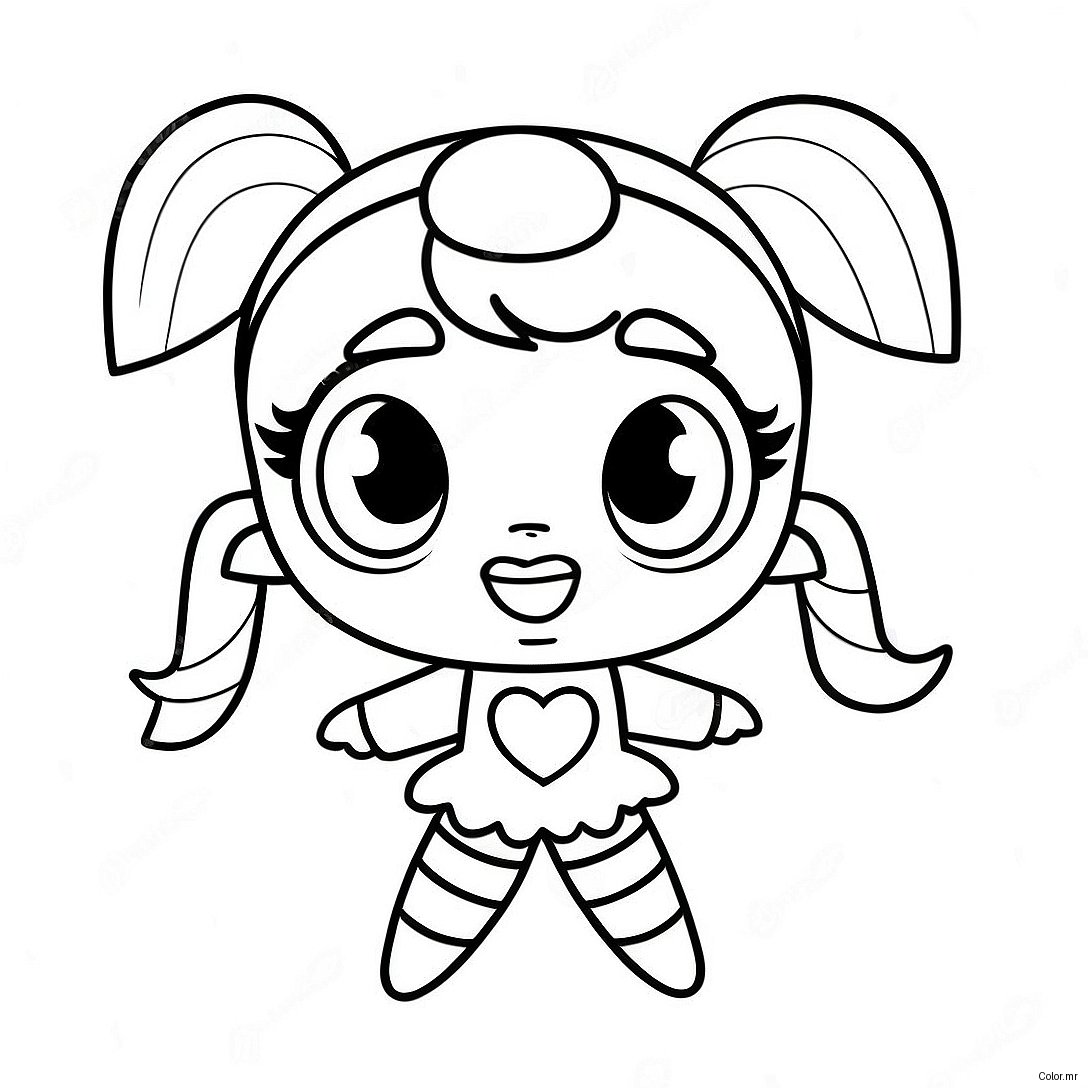 High Powerpuff Girl With Colorful Background Coloring Page 61367 50880