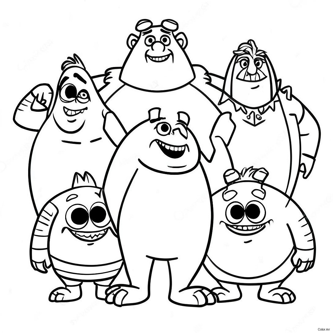 Hotel Transylvania 2 Monster Family Coloring Page 46243 38514