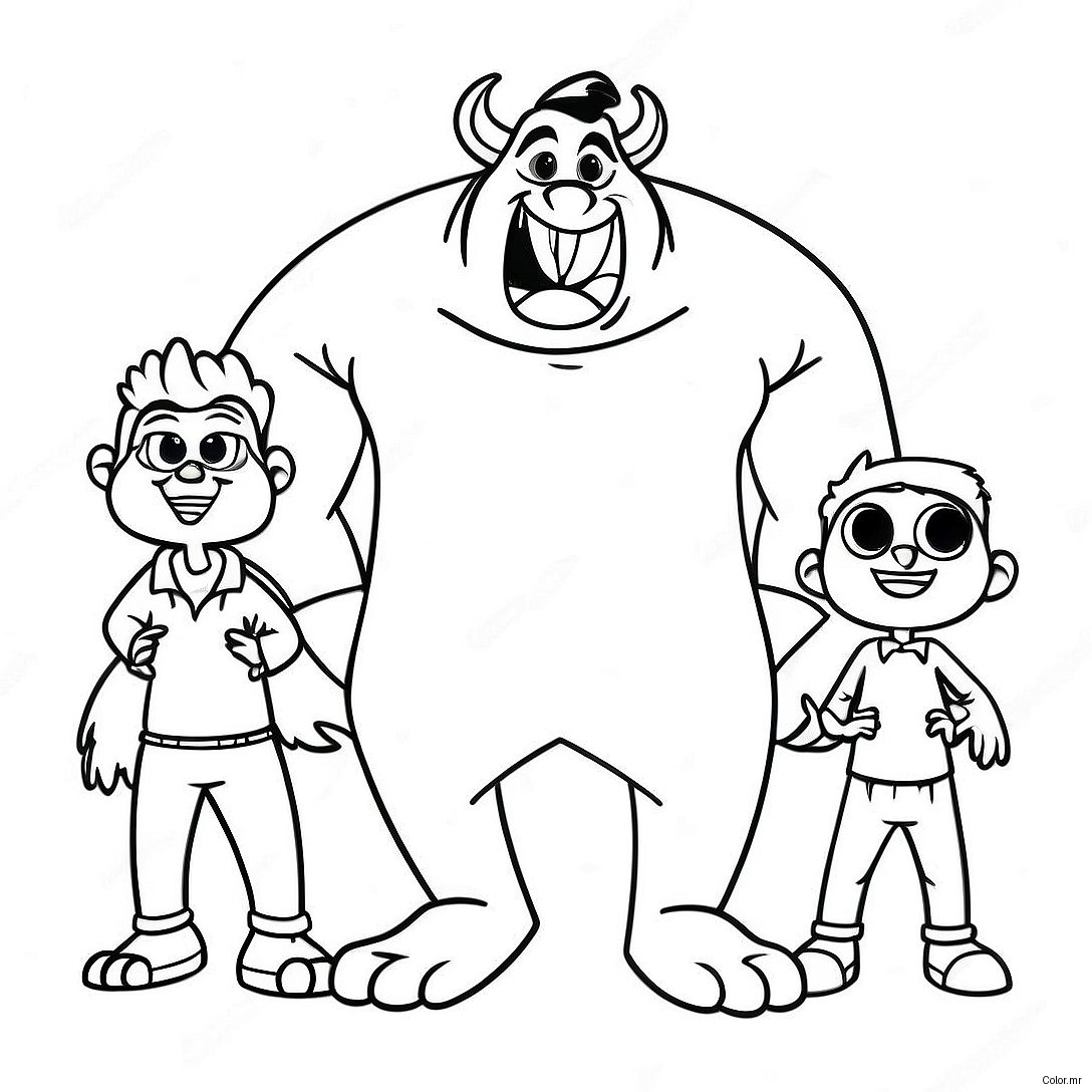 Hotel Transylvania 2 Monster Family Coloring Page 46243 38516