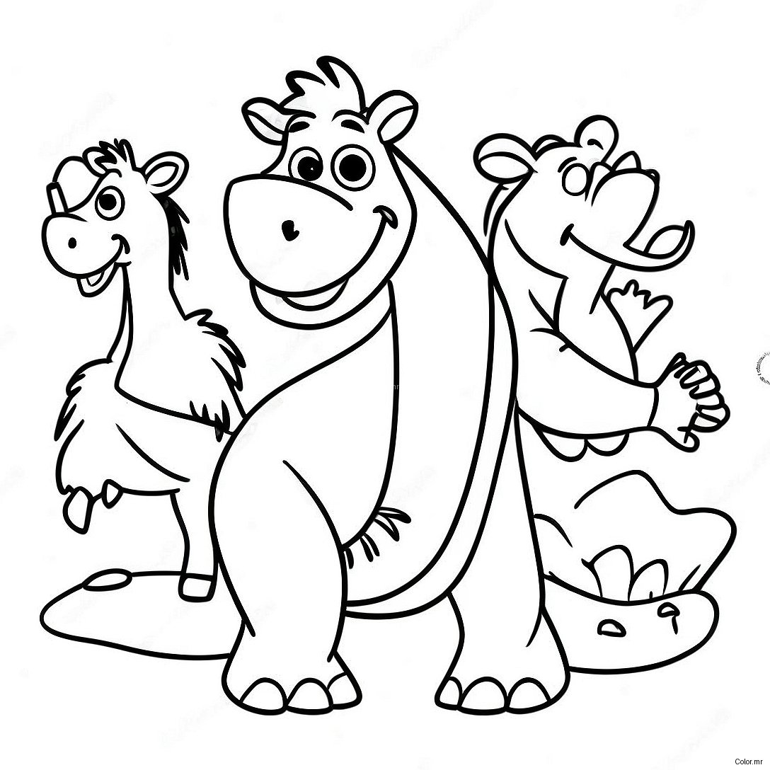 Ice Age 3 Movie Characters Coloring Page 64750 53529